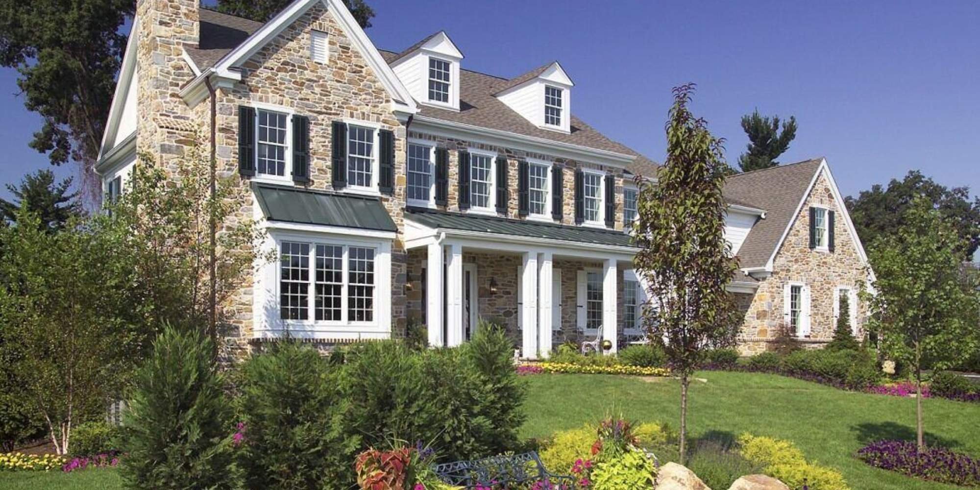 Custom home with stoneworking in the Tri-state area by Thompson Communities