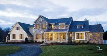 Image of a custom home with stone features in the Tri-State area by Thompson Communities