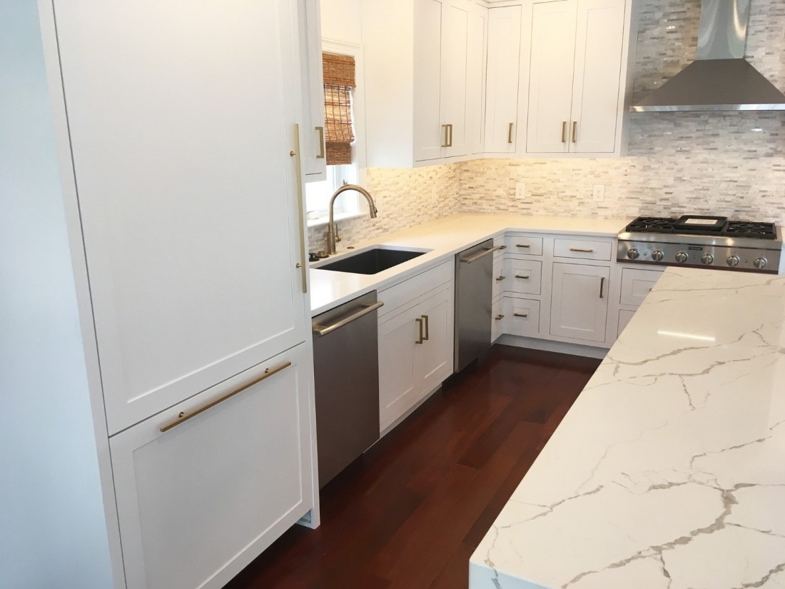 Kitchen remodel construction phase with installed cabinets and appliances ready for final touches - Kitchen Remodel Process & Timeline - Thompson Communities - Chester County Builder and Remodeler