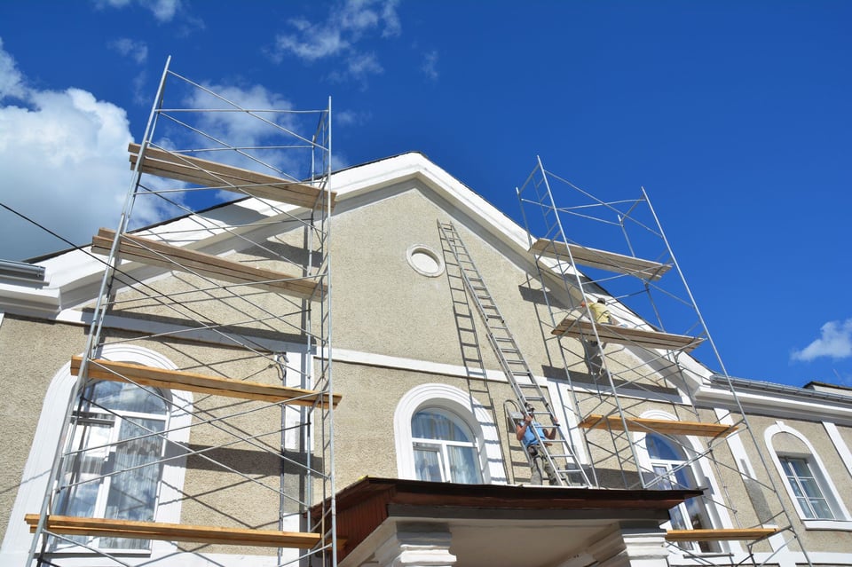 Restored historic home with fresh stucco exterior by Thompson Communities in West Chester, PA - Stucco Costs